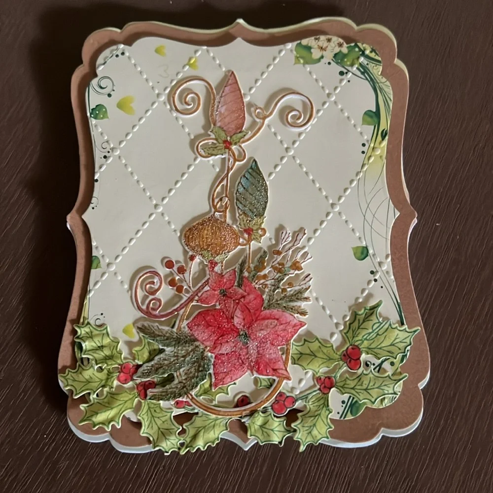 New beautiful handmade Christmas holiday card
